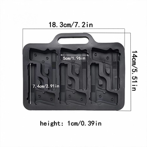 Pistolet à glace 6 cavités Grille de glace Moule à <span class=keywords><strong>chocolat</strong></span> <span class=keywords><strong>en</strong></span> silicone pour bricolage Moule à <span class=keywords><strong>chocolat</strong></span> pour bonbons Fournitures de fabrication de savon Moule à glaçons 3D - Product Image 3