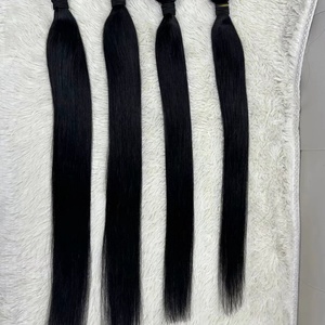 Lot de mèches de cheveux avec frontal en dentelle, ensemble économique de 4 mèches avec frontal en dentelle 13x4, vente en gros, 100% cheveux humains - Product Image 4