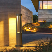 Moderne et minimaliste cour extérieure jardin aluminium pelouse LED lumière solaire
