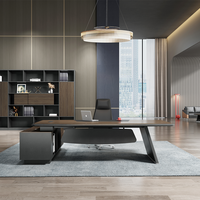 Bureau de direction de luxe en forme de L pour PDG moderne
