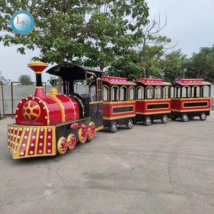 รถไฟท่องเที่ยวแบบใหม่ 24 ที่นั่ง สำหรับใช้ในเมือง รถไฟไร้ราง รถไฟไฟฟ้าขนาดเล็กสำหรับความบันเทิง - Product Image 2
