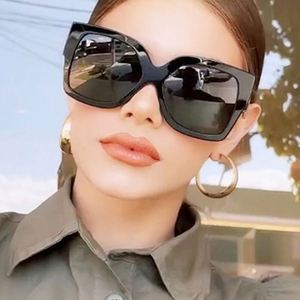 Gafas de Sol Cuadradas de Lujo con Logotipo Personalizado, Gafas de Sol Grandes de Moda para Mujer, Diseño de Leopardo Negro - Product Image 1