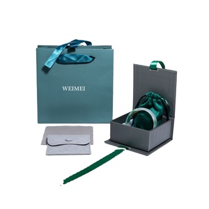 Caja de Embalaje de Joyería de Lujo con Forma de Libro, Caja de Regalo de Cartón con Logotipo Personalizado, Bolsa de Papel con Cinta, Embalaje Ecológico - Product Image 1