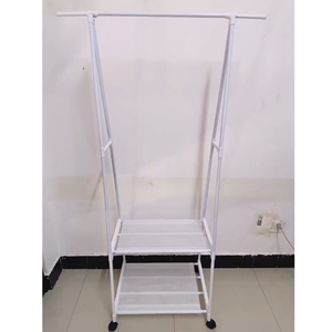 حامل ملابس متعدد الطبقات متحرك على عجلات، رف تجفيف بسيط وعصري من الحديد - Product Image 4