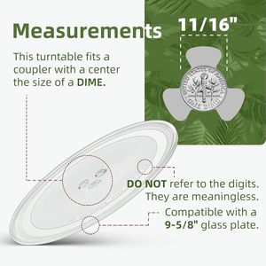 9.6"<strong>Small</strong> <strong>Microwave</strong> GlassTurntable Pan-asonic A06015G10XN,9-5/8 Inch Replacement <strong>Microwave</strong> Glass Plate for Insignia 252100500496 - Product Image 2