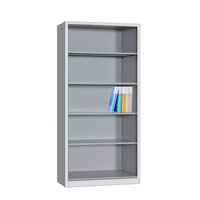 Armoire de rangement en métal pour dossiers, bibliothèque, étagère ouverte sans porte, meuble de rangement avec 4 étagères