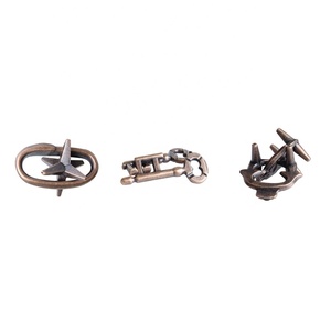Câu Đố logic mở khóa lớn bằng đồng 3 cái/bộ trò chơi trêu ghẹo não 3D Câu Đố kim loại - Product Image 3