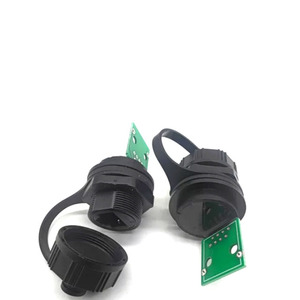 Adaptateurs RJ45 pour connecteurs de module fibre optique <span class=keywords><strong>double</strong></span> port M20 <span class=keywords><strong>4K</strong></span> pour <span class=keywords><strong>prise</strong></span> aviation mâle/femelle, indice de protection IP54, PC ABS Nylon - Product Image 2