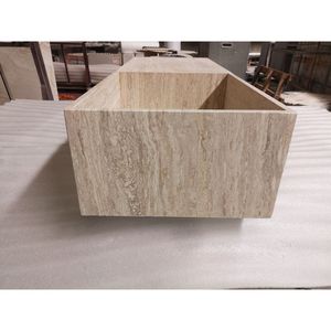 Раковина из бежевого известняка, мраморная раковина, раковина из травертина - Product Image 6