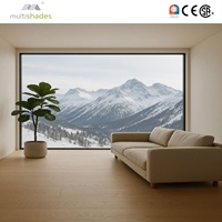 Fenêtres panoramiques modernes sur mesure pour villas aux États-Unis, résistantes aux ouragans, grande vue, économie d'énergie, en aluminium, verre fixe, certifiées ISO