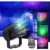 Wuzstar Nouvelle Lumière Stroboscopique de Fête du Nouvel An à Activation Sonore, 72 Motifs, Télécommande pour DJ, Scène, Maison, Mariage, Karaoké et Fêtes