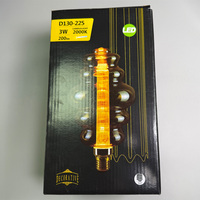 Ampoule LED créative à filament E27 3W en verre ambré de forme irrégulière, lumière décorative Edison 1800-2200K pour l'éclairage domestique et des cafés