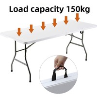 Mobilier d'extérieur pliable en plastique-pour pique-nique de camping Table basse de voyage pour repas en plein air et café