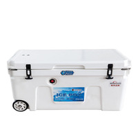 Glacière portable TOLEE 120L en plastique avec roues pour le camping et la pêche en extérieur, pour la conservation de la glace