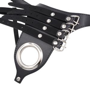 Set <span class=keywords><strong>Bondage</strong></span> in Pelle per Uomo, Biancheria Intima con Catena <span class=keywords><strong>Sexy</strong></span>, Cintura di Castità, Giocattoli Fetish per Coppie - Product Image 4