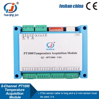 Huaqingjun Módulo de adquisición de temperatura PT1000 de 8 canales RS485 LAN MODBUS RTU/TCP Resistencia térmica para sondas PT1000