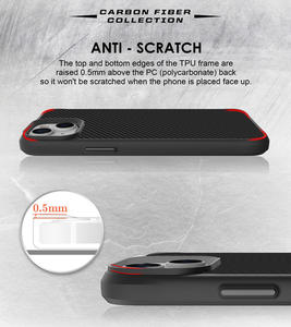เคสโทรศัพท์คาร์บอนไฟเบอร์สีดำบริสุทธิ์สำหรับ iPhone 14 PLUS 13 12 11 PRO MAX เคสป้องกันการตกบางเฉียบเคสโทรศัพท์ - Product Image 6