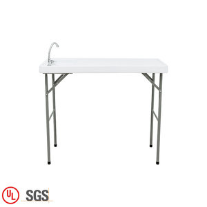 Plegable de plástico plegables mesa plegable de Camping de Metal - Product Image 1