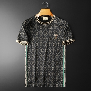 Camiseta de Verano de Algodón Puro Cómoda con Estampado de Letras para Hombre, Camiseta de Manga Corta Verde Moderna con Estampado Ajustada - Product Image 3