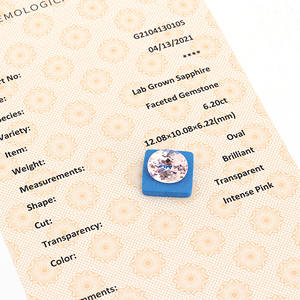 Piedra granate rosa <span class=keywords><strong>de</strong></span> zafiro cultivada en laboratorio, Gema suelta <span class=keywords><strong>de</strong></span> corte ovalado <span class=keywords><strong>de</strong></span> gran tamaño <span class=keywords><strong>de</strong></span> 6,2 quilates para <span class=keywords><strong>comprar</strong></span> en línea - Product Image 5