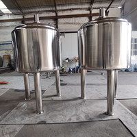 Cuve de mélange en acier inoxydable avec agitateur, chauffage électrique, cuve de mélange à double enveloppe en acier inoxydable