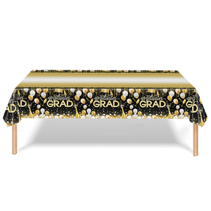 Decoraciones para Fiesta de Graduación en Negro y Dorado 2026, Juego de Vajilla Desechable Ecológico, Servilletas, Artículos para Fiesta de Graduación - Product Image 3