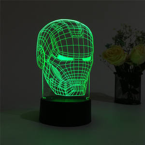 <span class=keywords><strong>Veilleuse</strong></span> LED <span class=keywords><strong>3D</strong></span> en acrylique <span class=keywords><strong>Marvel</strong></span> avec contrôle tactile et télécommande, design moderne, plusieurs couleurs de lumière - Product Image 3