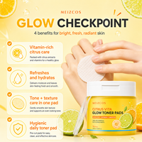 Pads Tonifiants Éclaircissants au Citrus Vita Glow Marque Blanche – Extrait de Citron Vert, Niacinamide, PHA, Acide Hyaluronique – Éclat, Fraîcheur, Lissage – OEM ODM – 70 Pads – B2B