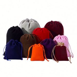 Wholesale Jewelry Storage Velvet Cloth Gift Packaging Drawstring Bag With Custom Logo - Product Image 3