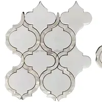 Premium mozaikler gümüş beyaz mermer taş fener mozaik arabesk kiremit, inci kabuk mozaik annesi