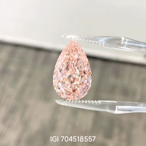 メモリーライトラボグロウンダイヤモンド 5-12カラット IGI認定 エクセレントカット ペアシェイプ ファンシービビッドピンク 合成ダイヤモンド 中国製 高級 - Product Image 4
