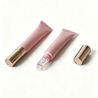Tube cosmétique en plastique personnalisé avec impression sérigraphique PE, 10/15/20 ml, rose doré, pour gloss à lèvres, crème pour les yeux, massage