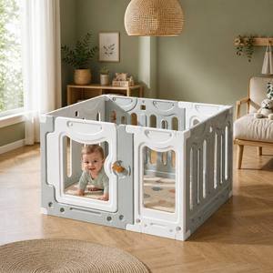 Parc de jeu compact pour bébé à prix <span class=keywords><strong>d</strong></span>'usine, clôture de sécurité intérieure avec portillon, pliable et modulaire pour enfants, tout-petits, crèches, garderies et maisons - Product Image 4