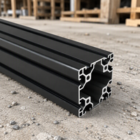 Profilé en aluminium anodisé robuste 8080 T5 à rainures en T pour armoires de machines CNC industrielles et équipements d'automatisation