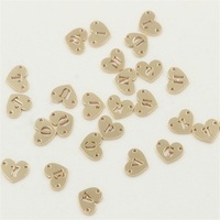 Breloques en forme de cœur avec initiales alphabétiques en or rempli 14K, anti-ternissement, pour la création de bijoux DIY, colliers, bracelets, accessoires