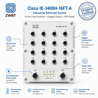 Commutateur Cisco Catalyst IE-3400H-16FT-A, robuste, IP67, 16x FE M12 D-Coded, -40°C à 75°C, montage mural, sans ventilateur, Network Advantage
