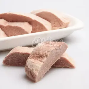 Cubos de pecho de pato liofilizados de alta proteína natural, golosinas para perros, dientes limpios, aperitivos para perros liofilizados