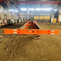 Semi-remorque à châssis en acier à poutre droite, système de suspension pneumatique, capacité 15-60T, pour transport de conteneurs 40/20 pieds – Vente chaude usine