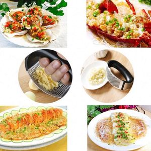 Kitchen Accessories Hot Selling Pressed Garlic <b>Chopper</b> Three-piece Stainless Steel Garlic Press with Peeler and Brush - Product Image 6