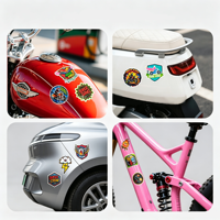 Feuille d'autocollants découpés Honli pour moto, motif dessin animé, autocollants adhésifs étanches en PVC, 30 pièces, cadeau pour casque, ordinateur portable, enfants, bricolage
