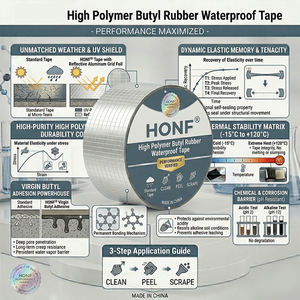 Cinta de Butilo de Aluminio Impermeable Profesional, Sellador de Goma para Reparación de Goteras en Techos, Sellado de Ventanas de Autocaravanas, Resistente a los Rayos UV, Venta al Por Mayor - Product Image 5