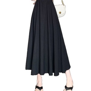 Jupe longue évasée mi-longue décontractée en coton pour <span class=keywords><strong>femme</strong></span>, nouvelle collection été, respirante, amincissante, taille naturelle, imprimé numérique, en mousseline - Product Image 2