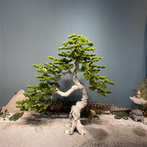 Gran jardín interior artificial Podocarpus bonsái árboles adornos de jardín simulación Pino árbol de pino artificial - Product Image 1