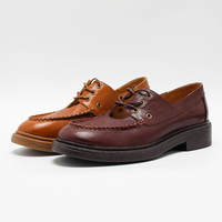 Mocassins vintage à lacets pour femmes, talons bas - Tendance mode printemps/été/automne, confortables, doux, respirants, légers