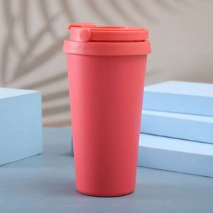 New Stainless Steel Double-layer <b>Large</b> Capacity Insulated <b>Cup</b> with Cover - Product Image 5