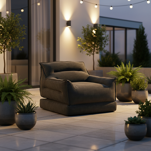 Sillón Individual Comprimido al Vacío Runxi - Moderno Sillón de Tela Afelpada para Sala de Estar de Apartamento - Product Image 4