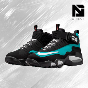 Chaussures de basketball Air Griffey Max 1 'Black Freshwater' 2025 Teal avec semelle extérieure en caoutchouc amorti, empeigne synthétique et sangle à boucle - Product Image 2