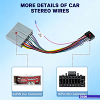 Harness Kabel Radio Mobil Aftermarket Android 16Pin PVC untuk Ford F Series Escape Expedition Focus Lincoln Mercury Non Amp Canbus