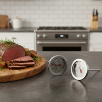 Termometer Dial Tahan Air Baja Tahan Karat ShenWei, Pembacaan Instan, Aman untuk Oven, Dapur, BBQ, Memasak, Tidak Memerlukan Listrik