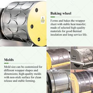 Máquina Industrial China de Producción Automática para Hacer Láminas y Hojas de Empanadas y Rollos Primavera - Product Image 5